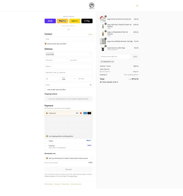 Argos Fragrances checkout page showing Argos Fragrances discount code box | Screenshot taken by SimplyCodes community member on Sep 15, 2025