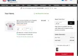 Arizona Cardinals coupon verification screenshot