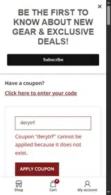 Armageddon Gear coupon verification screenshot