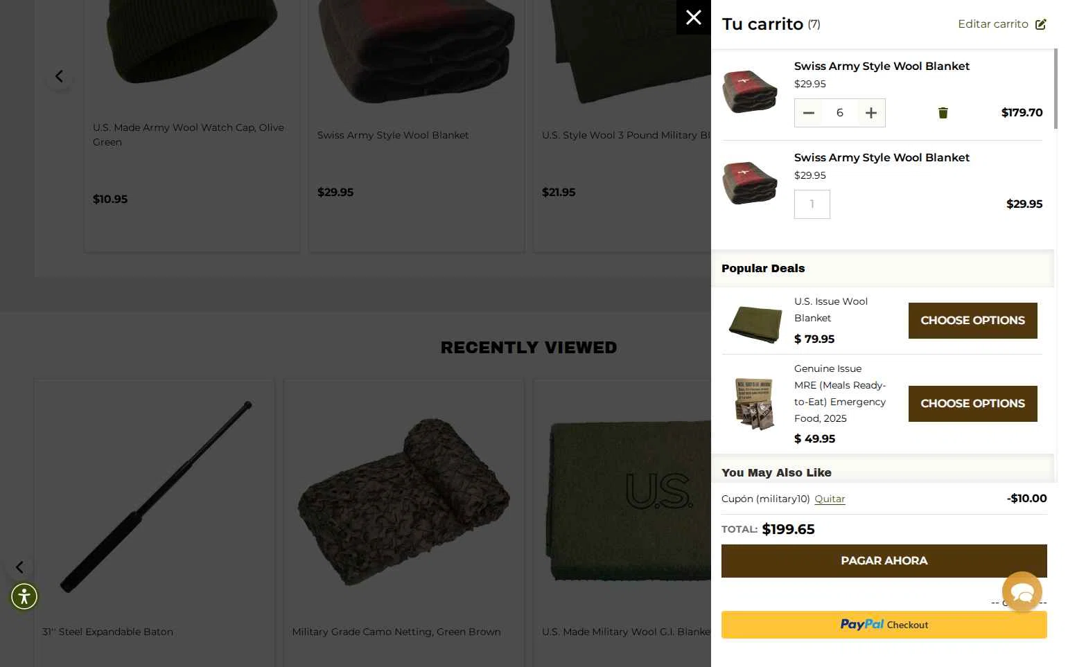Army Navy Outdoors checkout page showing Army Navy Outdoors coupon code box | Screenshot taken by SimplyCodes community member on Nov 7, 2025