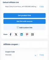 Arq8 coupon verification screenshot