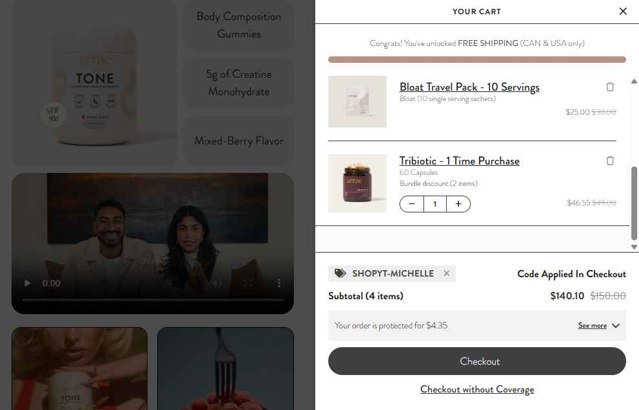Arrae checkout page showing Arrae discount code box | Screenshot taken by SimplyCodes community member on May 13, 2025