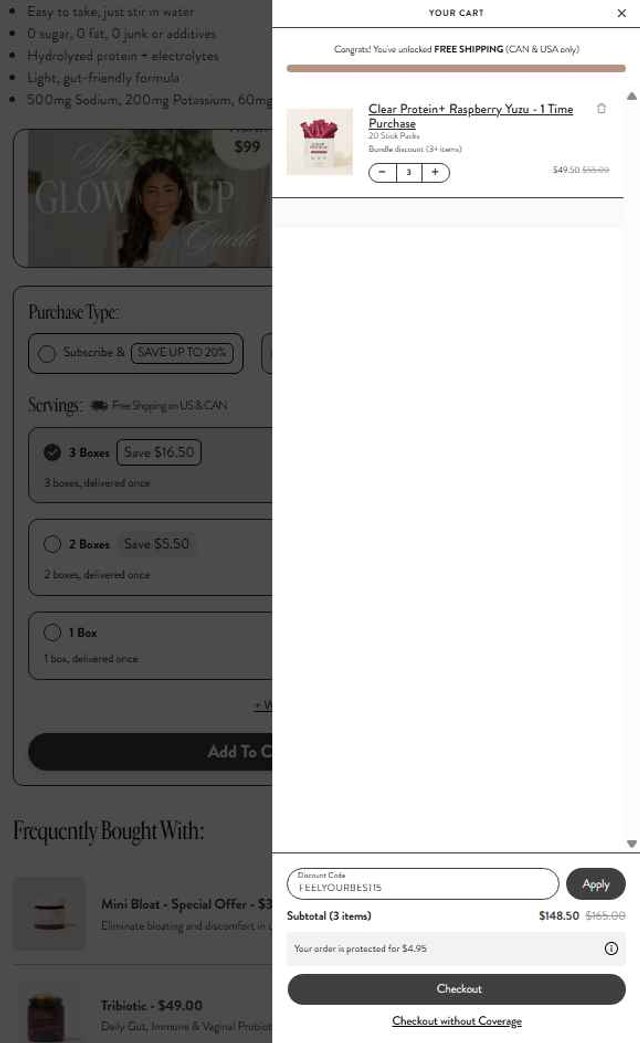 Arrae checkout page showing Arrae discount code box | Screenshot taken by SimplyCodes community member on Jul 18, 2025