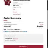 Arkansas Razorbacks coupon verification screenshot