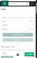 Arrowmeds coupon verification screenshot