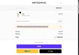 ARTESANO coupon verification screenshot
