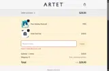 Artet coupon verification screenshot