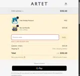 Artet coupon verification screenshot