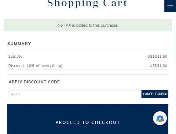 Arthur Knight checkout page showing Arthur Knight discount code box | Screenshot taken by SimplyCodes community member on Jan 4, 2026