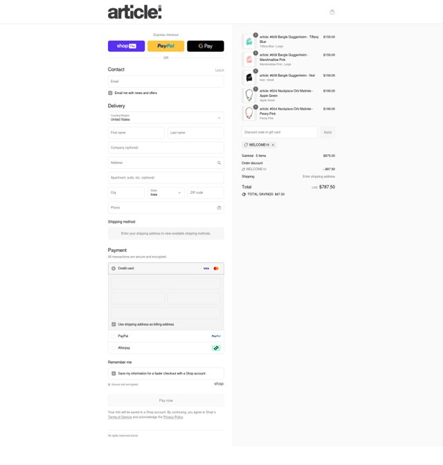 article: checkout page showing article: discount code box | Screenshot taken by SimplyCodes community member on Aug 16, 2025