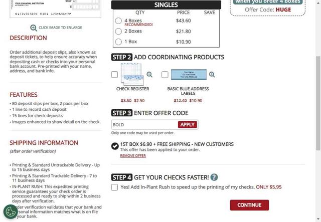 Artistic Checks checkout page showing Artistic Checks coupon code box | Screenshot taken by SimplyCodes community member on Jul 21, 2025