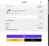 ASCENOVIP25 coupon verification screenshot