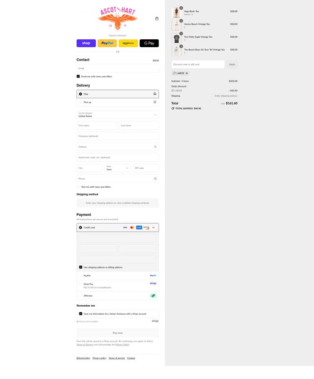 Ascot+Hart checkout page showing Ascot+Hart promo code box | Screenshot taken by SimplyCodes community member on Sep 2, 2025