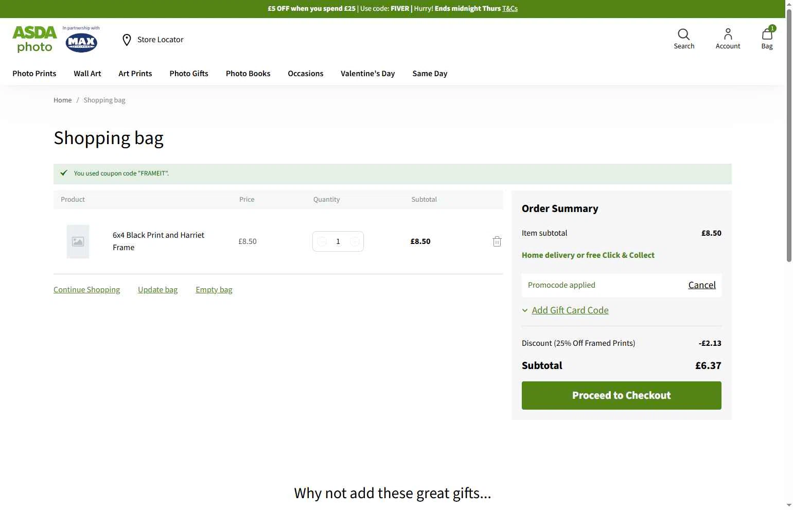 Asda Travel Insurance checkout page showing Asda Travel Insurance promo code box | Screenshot taken by SimplyCodes community member on Feb 3, 2026