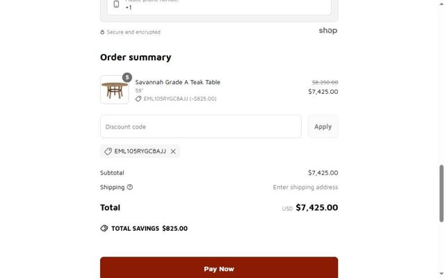 Ash & Ember checkout page showing Ash & Ember discount code box | Screenshot taken by SimplyCodes community member on May 3, 2025