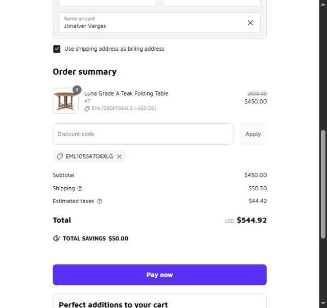 Ash & Ember checkout page showing Ash & Ember discount code box | Screenshot taken by SimplyCodes community member on Apr 26, 2025