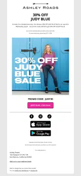 Ashley Roads coupon verification screenshot