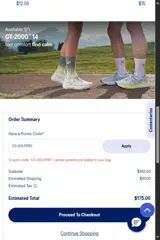 ASICS coupon verification screenshot