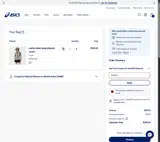 ASICS coupon verification screenshot