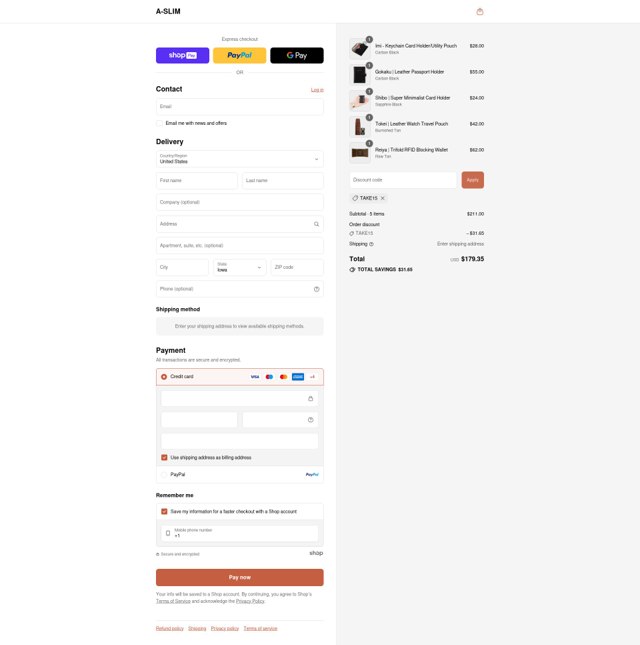 A-SLIM checkout page showing A-SLIM promo code box | Screenshot taken by SimplyCodes community member on Aug 26, 2025