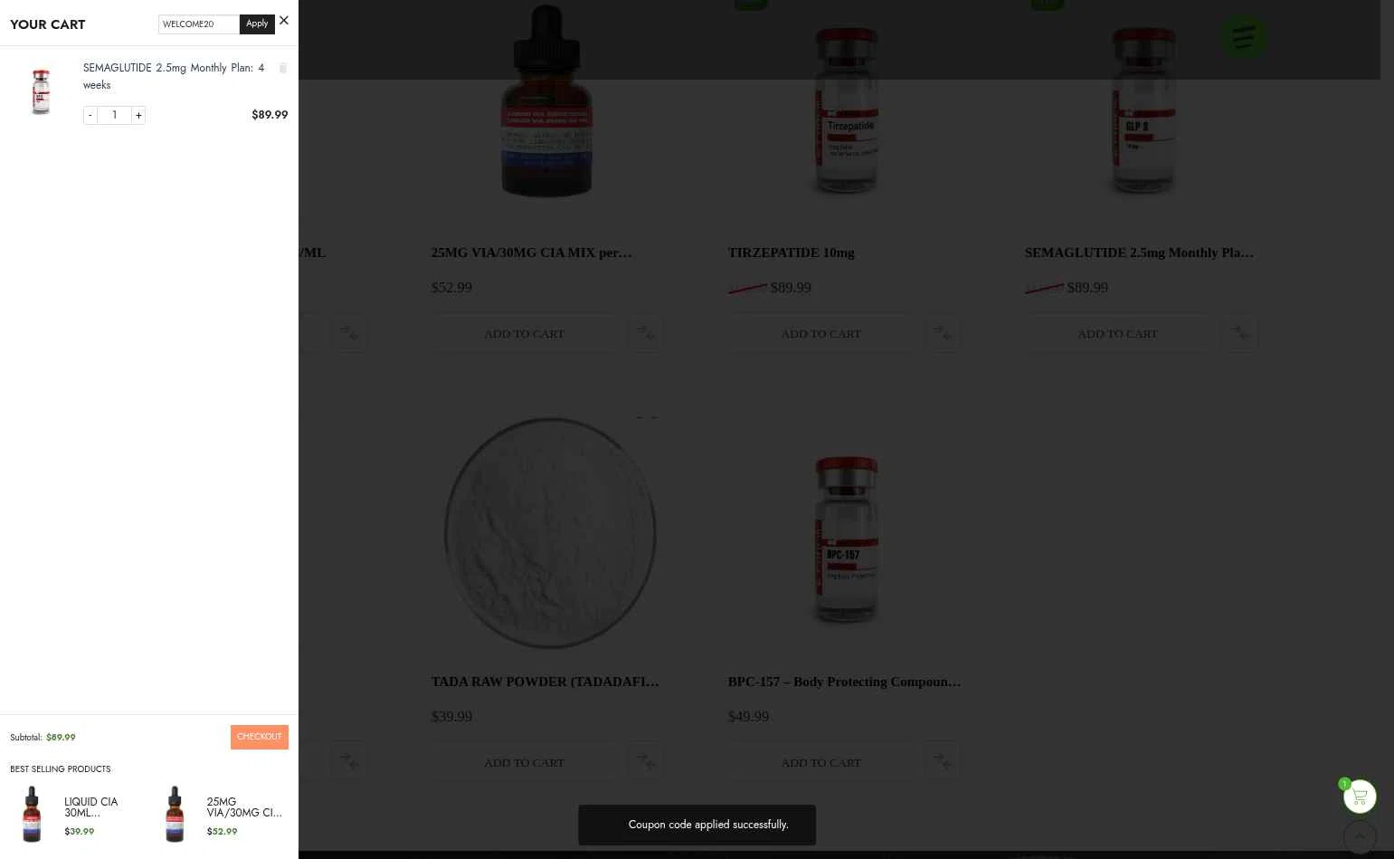 ASN Labs checkout page showing ASN Labs promo code box | Screenshot taken by SimplyCodes community member on Jan 7, 2026