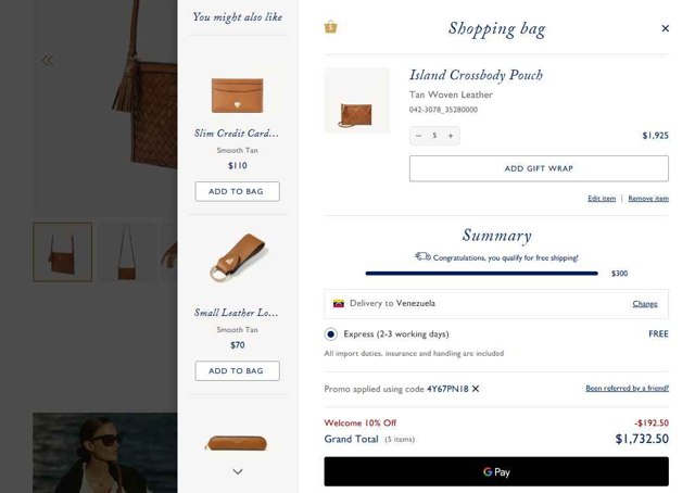 Aspinal of London checkout page showing Aspinal of London discount code box | Screenshot taken by SimplyCodes community member on Aug 25, 2025