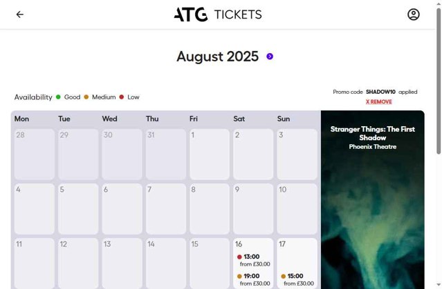 ATG Tickets checkout page showing ATG Tickets discount code box | Screenshot taken by SimplyCodes community member on Aug 15, 2025
