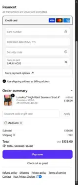 Athluna coupon verification screenshot