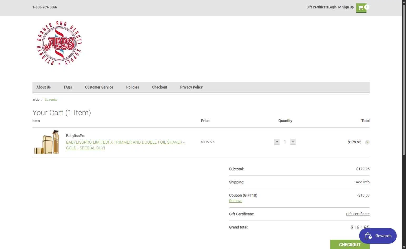 Atlanta Barber checkout page showing Atlanta Barber promo code box | Screenshot taken by SimplyCodes community member on Dec 14, 2025