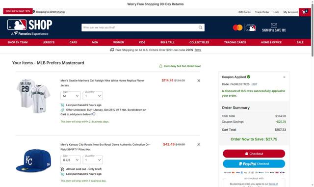 Atlanta Braves checkout page showing Atlanta Braves promo code box | Screenshot taken by SimplyCodes community member on Sep 7, 2025