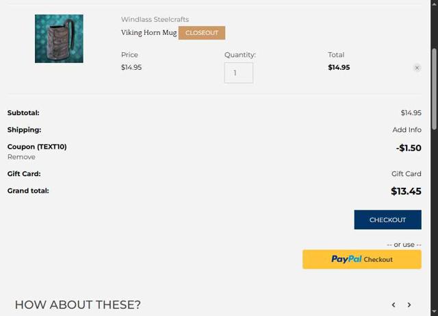 Atlanta Cutlery checkout page showing Atlanta Cutlery promo code box | Screenshot taken by SimplyCodes community member on Aug 2, 2025
