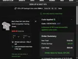 CREWSTM26 coupon verification screenshot