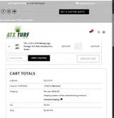 ATX Turf coupon verification screenshot