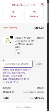 PEAK coupon verification screenshot