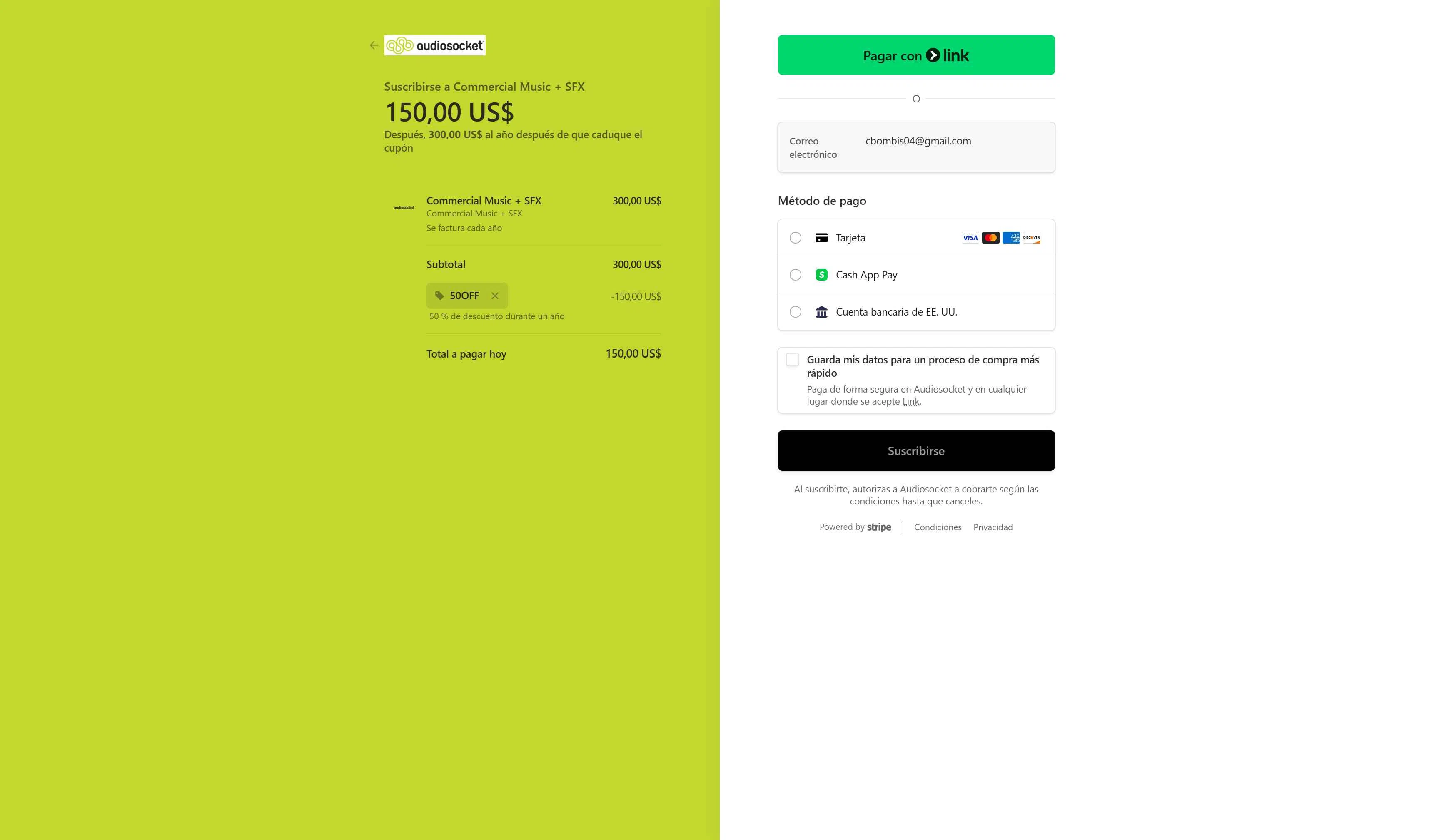 Audiosocket Blog checkout page showing Audiosocket Blog promo code box | Screenshot taken by SimplyCodes community member on Dec 18, 2025