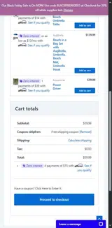shipfree coupon verification screenshot