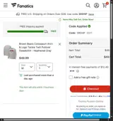 Augustana Vikings coupon verification screenshot