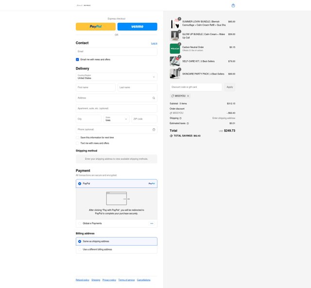 August + Monroe checkout page showing August + Monroe discount code box | Screenshot taken by SimplyCodes community member on Sep 8, 2025
