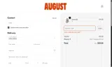 August Club coupon verification screenshot