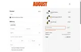 August Club coupon verification screenshot