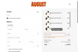 August Club coupon verification screenshot