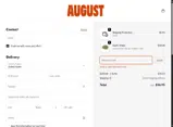 August Club coupon verification screenshot