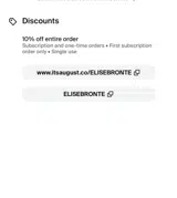 ELISEBRONTE coupon verification screenshot
