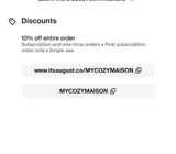 MYCOZYMAISON coupon verification screenshot