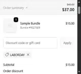 LABORDAY coupon verification screenshot