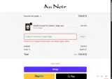 AU NOIR coupon verification screenshot