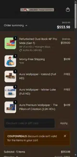 COUPONREALS coupon verification screenshot
