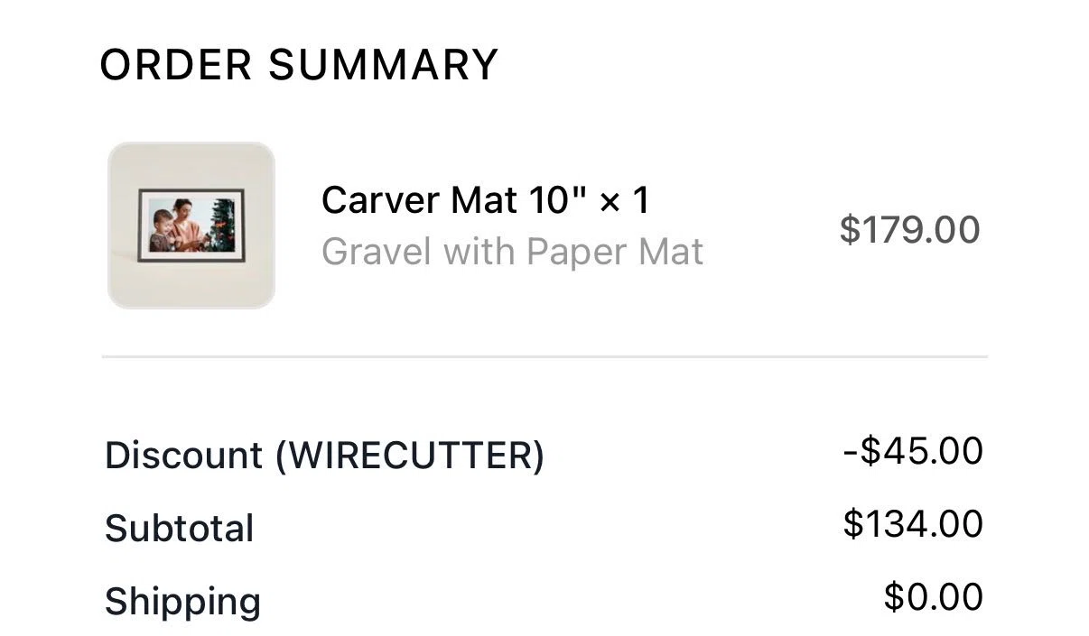 Aura Frames promo code screenshot showing code WIRECUTTER applied at Aura Frames checkout page. Uploaded by SimplyCodes community member PrimeScholar7164 on May 3, 2026