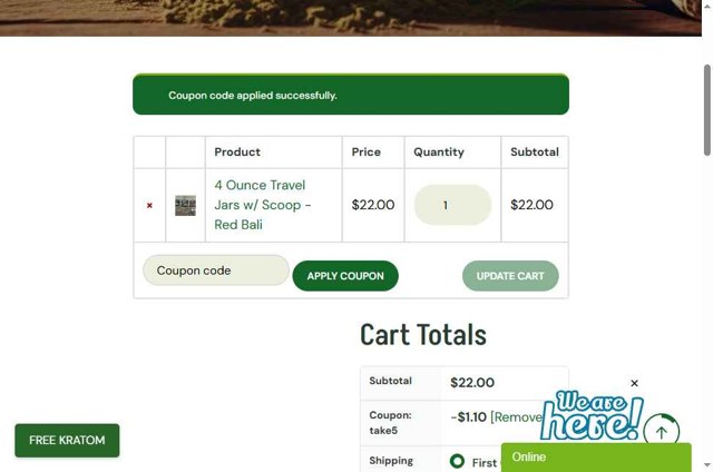 Austin Organic Village checkout page showing Austin Organic Village coupon code box | Screenshot taken by SimplyCodes community member on Sep 6, 2025