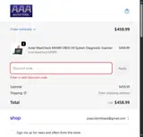 Autel coupon verification screenshot